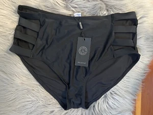 Releciga Paris schwarz High Waist Bikinihose Träger Seiten Schwimmen Sommer Gr. M Neu mit Etikett - Bild 1 von 7