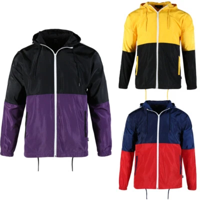 Jaqueta com capuz Windbreaker para homens/mulheres zíper leve casaco casual - Imagem 1 de 4