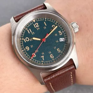 Orologio Da Uomo 20ATM Small 36mm Tandorio Quadrante Verde NH35A Automatico Vetro Zaffiro - Foto 1 di 10