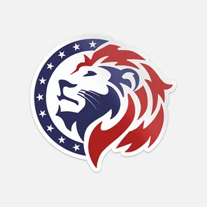 Calcomanía de vinilo con parachoques para coche Patriot Lion Proud - Imagen 1 de 4