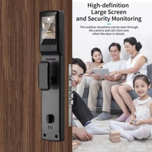 2024 Smart 3D Face Recognition Tuya Wifi Door Lock Visual Intercom Fingerprint - Picture 1 of 14