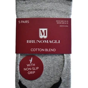 BRUNO MAGLI 5-PACK COTTON Blend NO SHOW Men Socks SHOE SIZE 6-12 SOCK SIZE 10-13 - Picture 1 of 6