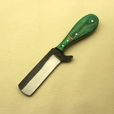 Elegant Artistry Fixed blade 8-Inch Handmade Carbon Steel Knife /Leather Sheath