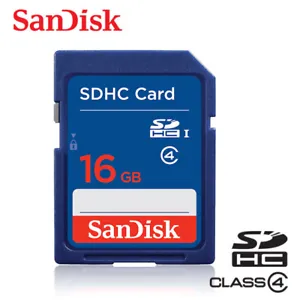 SanDisk 16GB Class 4 SDHC UHS-I Flash Memory SD Card For Cameras - Picture 1 of 2