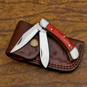 Rody Stan HAND MADE D2 STEEL DUAL BLADE FOLDING POCKET KNIFE/SLIP JOINT- AS-6118 - Picture 1 of 7