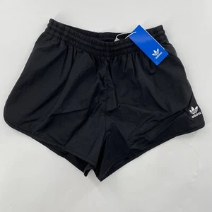 Adidas Originals Women's Black 3-Stripe Track Shorts sz S Primegreen 2.5" GN2885 - Picture 1 of 7