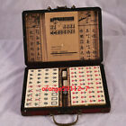 Chinese Mahjong Set 144 Tiles Mah-Jong Set Portable Box Game Entertainment Gift