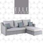 Elle Decor Vallauris Reversible Outdoor Sectional With Grey Single