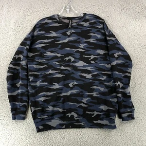 Athleta Pullover Sweater Women's Small Blue Black Camo Sweatshirt Stretch Ladies - Picture 1 of 11