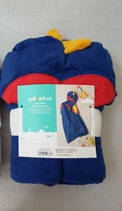 PILLOWFORT HOODED BATH TOWEL, SUPERHERO, SHARK OR HEDGEHOG - Picture 1 of 8