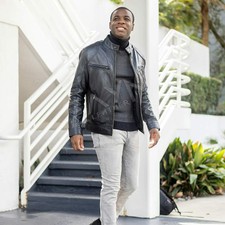 Men's Real Leather Black Café Racer Motor Biker Jacket/Coat - Premium Collection