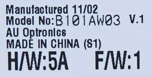 AUO 10.1â WSVGA Color TFT-LCD with LED Backlight 570419-3F1 B101AW03 - Picture 1 of 5
