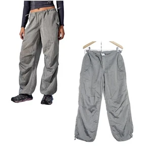 Urban Outfitters Balloon Pants Baggy Tech Parachute Grey Shiny  Iets Frans S - Picture 1 of 10
