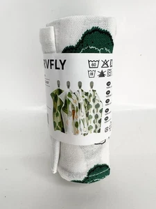 4 Ikea TORVFLY Cotton Kitchen Dish Towels Veggies Green 504.930.66 Vegan Cottage - Picture 1 of 5