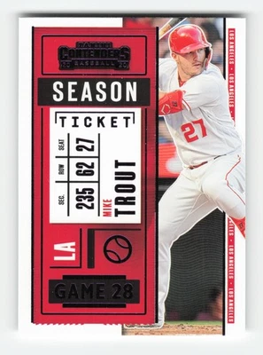 2020 Panini Contenders Season Ticket Purple #94 Mike Trout Near Mint or Better - Image 1 of 2