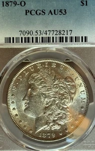 1879-O AU53 Great Detail PCGS New Orleans Mint Morgan Silver Dollar - Picture 1 of 5