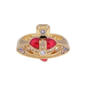 Vivienne Westwood New Diamante Red Heart Ring Size 6.5(M) New In Box - Picture 1 of 5