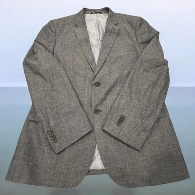 Banana Republic Tailored Slim Fit Men's Blue Gray Linen Blend Blazer Jacket 44R - Image 1 of 4