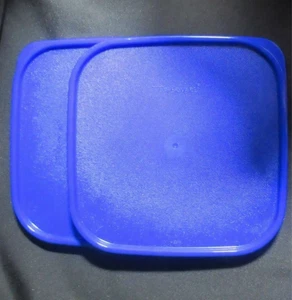 Tupperwar Modular Mates Juego de 2 Sellos Cuadrados de Repuesto Azul Nuevo - Imagen 1 de 1