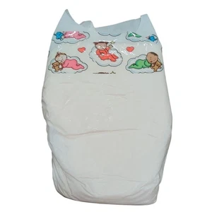 Vintage 1992 Pampers Windel Sammlerstück Baby Wolkendruck Retro Werbung Requisite - Bild 1 von 8