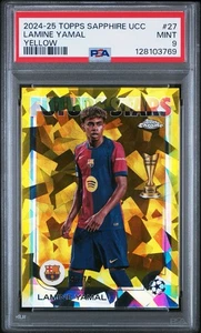 2024 Topps Sapphire Lamine Yamal Yellow #27 /75 FC Barcelona PSA 9 - Bild 1 von 2