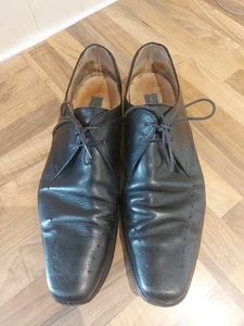 Design By Loake Blade Black Mens Shoes UK 10 Vguc - Picture 1 of 6