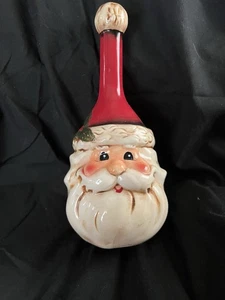 VTG Collectible 8” Glazed Ceramic Santa Claus Bell  - Picture 1 of 4