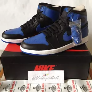 NIKE JORDAN 1 OG AZUL REAL NEGRO REINO UNIDO 7 8 9 10 11 12 13 Legit 555088-085 2013 - Imagen 1 de 7