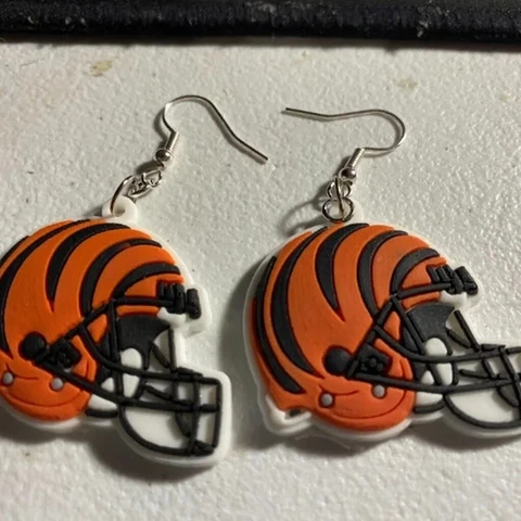 3 pair, Cincinnati Bengals football team dangle earrings Cover