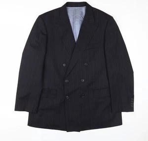 Marks and Spencer Men's Navy Wool Double-Breasted Blazer 42R - Picture 1 of 12