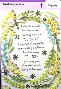 Dayspring THINKING OF YOU Karte, mit religiöser Botschaft ""YOU SHINE"" Markenzeichen DS4 - Bild 1 von 5