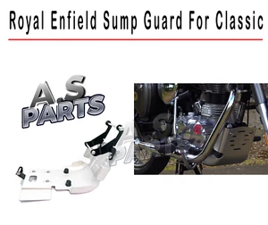 Fits Royal Enfield "Silver Sump guard" Classic 350 & 500cc Bullet 350 &... - Picture 1 of 13