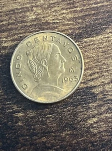 1963 Mexico Cinco Centavos Actual Coin TK9766* - Picture 1 of 3