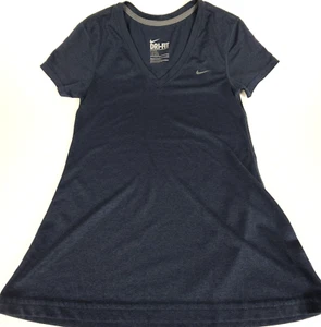 Nike Damen Dri-Fit Größe Small grau blau sportlich V-Ausschnitt Shirt - Bild 1 von 5