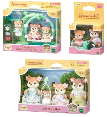 New Sylvanian Families Deer Family Babies Twins Calico Critters set of 3 From JP - Image 1 of 4