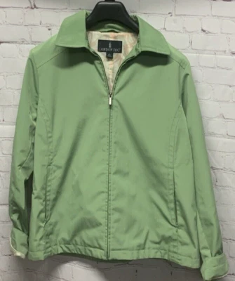 London Fog Large Women's Front Zip Windbreaker Jacket Green - Image 1 of 4