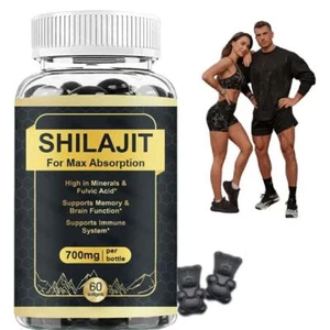 Reines Shilajit 700mg 60 Kapseln Asphaltum natürlich vorkommende Fulvosäure gentechnikfrei - Bild 1 von 7