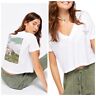 Details about  / NWT Free People Heart of Gold Cropped Tee T-Shirt 1975 Cali Graphic XS