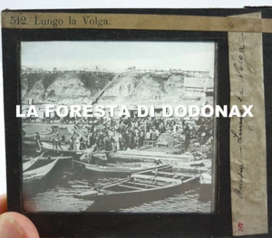 RUSSIA RUSSIAN VOLGA RIVER BOAT SHIP 1890C PHOTO MAGIC LANTERN PHOTOGRAPHY - Picture 1 of 4