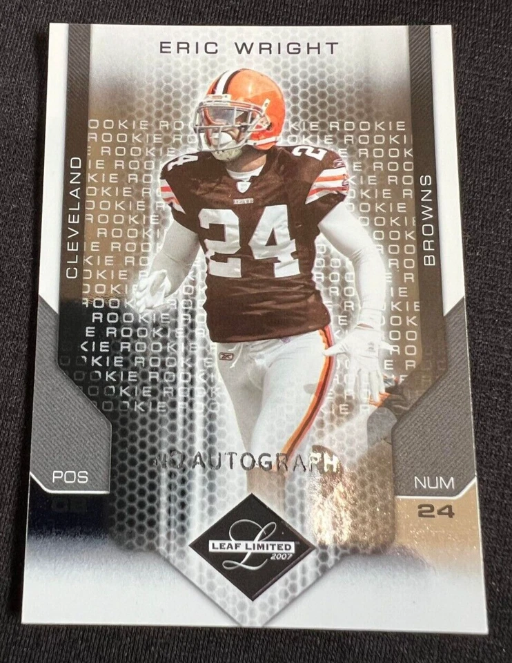 ERIC WRIGHT Browns 2007 Leaf Limited #265 Rookie RC #010/299 - Image 1 of 1
