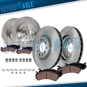 8pc Front Rear Brake Rotors Ceramic Brake Pads Kit for 2014 2015 Jeep Cherokee - Picture 1 of 8