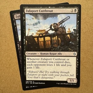 MTG ~ 2x ~ Zulaport Cutthroat ~ BFZ Battle for Zendikar ~ #126 ~ English ~ LP/MP - Picture 1 of 18