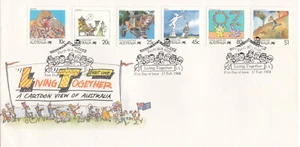 (141187) Living Together Australia FDC Perth #1 1988 - Picture 1 of 1
