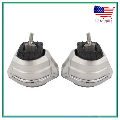 Soporte de motor hidráulico delantero L & R 2 piezas para 04-10 BMW 525i 528i 530i 2,5 L 3,0 L Foto 1 de 4