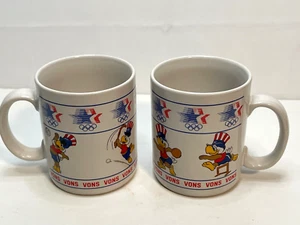 Vons 1980's Olympic Games Souvenir coffee mug Sam the Eagle Papel set of 2 - Picture 1 of 11