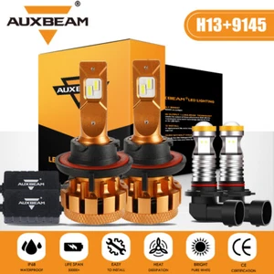 For Ford Expedition 2007-2014 AUXBEAM H13 9145 Canbus LED Headlight Hi/Lo+Fog 4x - Picture 1 of 12