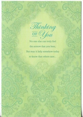 NEW Sympathy Card apx 4.75x6.75 Hallmark Thinking of You May it Ease Your Loss - Image 1 of 3