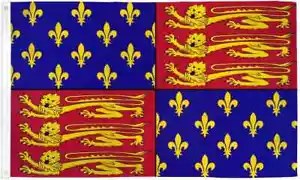 King Edward III 3x5ft Poly England Lion & Fleur de Lis English Royal Banner Flag - Picture 1 of 3