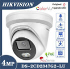 Hikvision Ds 2Cd2347g2 Lu 4Mp Ip Kamera Poe H265 Turret Dome W Audio 28Mm