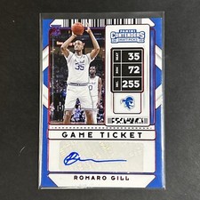 2020 Panini Contenders Draft Picks Game Ticket Romaro Gill Red Foil Rookie- AUTO